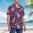 thumbnail image 3 of Gukieu Snake And Flower Print Men's Short-sleeved Shirts, Button-down Lapel Hawaiian Shirts, T-shirts, Beach Vacation Summer Casual Wear,Large, 3 of 7