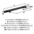 thumbnail image 4 of Amerock Bar Pulls Square 6-5/16 inch (160mm) Center-to-Center Matte Black Cabinet Pull - 10 Pack, 4 of 5
