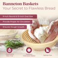 thumbnail image 3 of Sourdough Bread Baking Supplies with 2 Banneton Bread Proofing Basket Sizes - 16 Piece Sourdough Starter Kit Including Dough Whisk, Scraper, Lame, Apron for Artisan Bread Making, 3 of 4