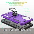 thumbnail image 3 of Compatible for Moto G 5G 2022 Case with HD Screen Protector,  [Military-Grade] 360° Magnetic Ring Holder Kickstand Shockproof Protective Phone Case for Moto G 5G 2022, Purple, 3 of 7