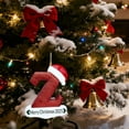 thumbnail image 5 of Luoshdecor Christmas Letter Ornaments 2025,Personalized Initial White Glitter Letters Hat Ornaments,Merry Christmas Pendant for Xmas Tree Wedding Home Decor (Z), 5 of 6