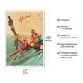 thumbnail image 2 of Hawaii - Make Friends with the Sun in Hawaii - Vintage Hawaiian Travel Poster c.1937 - Master Art Print (Unframed) 13in x 19in, 2 of 4