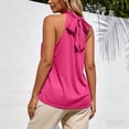 thumbnail image 4 of Likimi Tank Tops For Women Summer High Neck Solid Color Sleeveless Breathable Comfort Shirt Pink Size S, 4 of 6