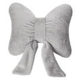 thumbnail image 1 of Cojín decorativo con lazo de peluche para sofá, cama, sala de estar y dormitorio. Gris, 1 of 8