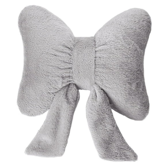 Cojín decorativo con lazo, cojín decorativo multiusos para asiento. Gris