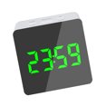 thumbnail image 3 of Reloj despertador digital LED Temperatura Escritorio Espejo de maquillaje Arte Snooze Reloj Dormitorio Decoración de oficina, Cuadrado kenally HA3237-06B, 3 of 6