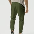 thumbnail image 3 of QATAINLAV Men's Outdoor Joggers Sweatpants 2024 Fall Outfits Casual Drawstring Cinch Bottom Trousers Solid Color Lounge Pants with Pockets Army Green XXL, 3 of 9