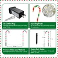 thumbnail image 5 of Christmas Candy Cane Lights 21” 10 Pack 8 Lighting Modes Flickering Candy Cane Pathway Marker Outdoor Indoor Waterproof UL Listed Christmas Lighting Decoration Light, 5 of 6