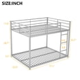 thumbnail image 5 of Aukfa Full over Full Bunk Bed, Metal Low Bunk Bed for Adults Teens, Space Save, Silver, 5 of 9