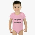 thumbnail image 4 of NO RULES @ GRANDMAS (ONESIE) (BLACK) Infant Baby Rib Bodysuit, 4 of 4