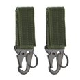 thumbnail image 1 of Escalada 2 hebillas de gancho para colgar en la cintura para acampar al aire libre (verde militar), 1 of 5