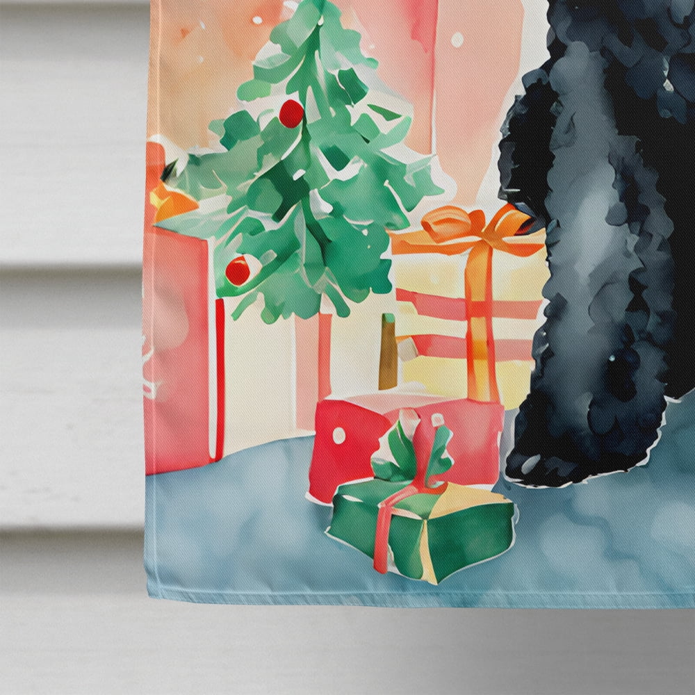 Poodle Christmas House Flag 28 in x 40 in