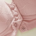 thumbnail image 4 of SMihono Moona Bra - Front Closure Breathable Bra for Seniors, Moona Bra Womens Solid Lace Wireless Push up Bra Pink 44/100, 4 of 6