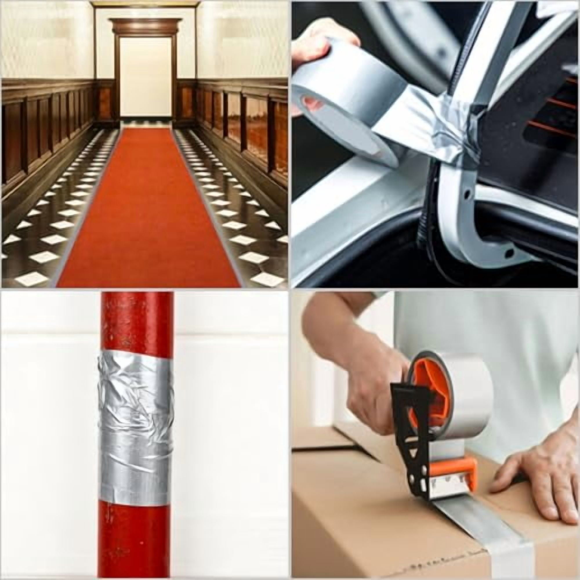 6 Pack Duct Tape Heavy Duty Waterproof Strong Adhesive Silver Duct Tape Bulk for Indoor Outdoor Repairs Tear by Hand 120 Yards x 2 Inch Total