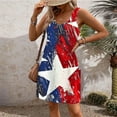 thumbnail image 4 of Vetsdori Fourth of July Mini Dress for Women Red White and Blue Slip Dress Backless Star Print,Patriotic Summer Knee Length V-Neck Womens Dresses Holiday, 4 of 7