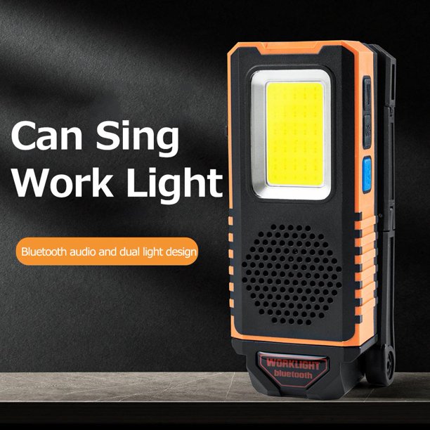 Luz de trabajo COB multifuncional Altavoz compatible con Bluetooth Modo portátil 6 Tmvgtek Para estrenar