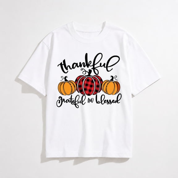Fall Pumpkin T Shirts for Women Thanksgiving Halloween Pumpkin Graphic Tees