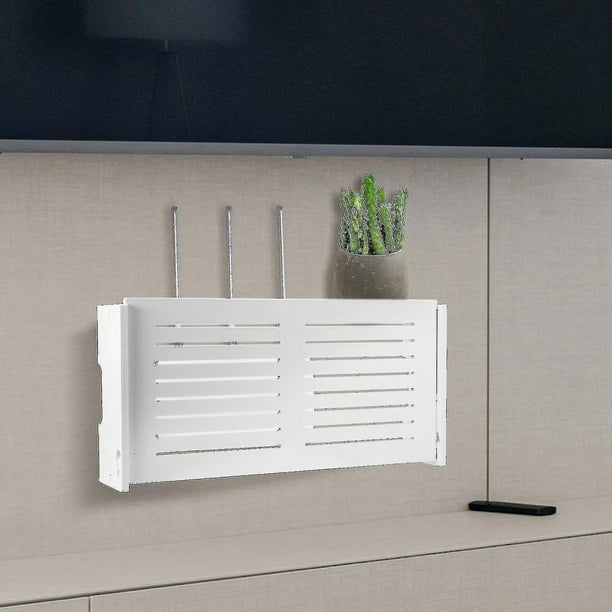 Lie Wifi Router Storage Box Wall Mounted Wireless Panel Shelf Home