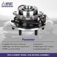 thumbnail image 3 of Wheel Hub Assembly SCITOO Bearing and Wheel Hub Set Fits 2004-2010 For Infiniti QX56 Rear Hub Bearing With 6 Lugs 541004, 3 of 4