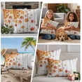 thumbnail image 5 of Fallen Maple Leaf Outdoor Waterproof Pillow Covers, Vintage Red Fruit Wooden Grain Decorative Square Throw Pillowcase Sofa Cushion Sham for Patio/Couch/Chair, 18"x18" 2 Pack, 5 of 8