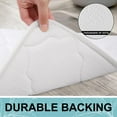 thumbnail image 5 of Buganda Memory Foam Bathroom Rugs, Ultra Soft and Absorbent Bath Mat, Thick Bath Rug for Bathroom Floor, 47x17, White, 5 of 10