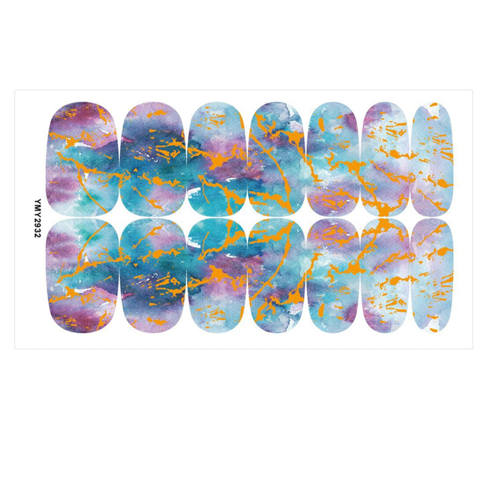 EJWQWQE Texture Nail Stickers Bronzing Nail Stickers Full Nail Stickers