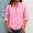 Pink, variant on ClodeEU Women's Long Sleeved Shirt,Button V-Neck Regular Top,Casual Summer Tees Black,Womens Plus L