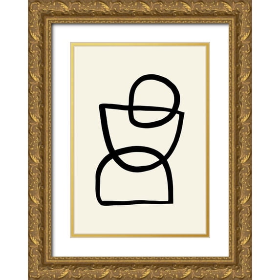 Uppsala Studio 24x32 Gold Ornate Wood Framed with Double Matting Museum Art Print Titled - Shape 04