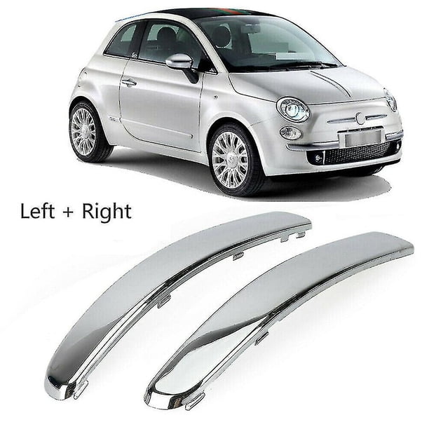 Embellecedor inferior superior del parachoques delantero cromado Abs del coche para Fiat 500 2007-2015