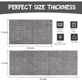 thumbnail image 6 of Boho Kitchen Mat Set of 2,Modern Farmhouse Kitchen Rugs and Mats Non Skid Washable,Moroccan Boho Runner Rugs with Rubber Backing for Kitchen Decor and Accessories (Dark Grey 17"x47"+17"x30"), 6 of 6