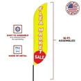 thumbnail image 3 of Flea Market Sign feather flag for Outdoor by Mavis Printing | 11.5 FEET Long Polyester Outdoor Banner Flag for Easy Hang | HD Print Swooper I Flag Only to Advertise Flea Market Business I Flag Only, 3 of 5