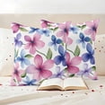 thumbnail image 3 of Purple Pink Floral Pillow Covers 2 Pack Gradient Blue Floral Wildflower Pillowcase Waterproof Outdoor Throw Pillow Cover for Patio Garden Square Cushion 26”x26”, 3 of 9