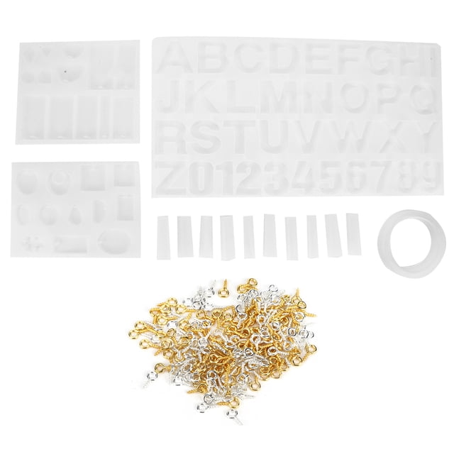 Moldes de fundición de silicona, 214 unids/set pendiente colgante molde DIY colgante molde colgante herramienta de bricolaje artesanía superior
