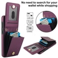 thumbnail image 3 of Crossbody Wallet Case for Samsung Galaxy S22, RFID Blocking Protective Purse Case Cover with Card Holder Kickstand Shoulder Strap Lanyard Magnetic Closure for Samsung Galaxy S22,Darkpurple, 3 of 8