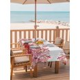 thumbnail image 2 of Outdoor Tablecloth with Umbrella Hole for Patio/Picnic/Party/Camping, Ocean Red Octopus Waterproof Table Cloth Rectangle Table Cover Washable, Coastal Coral Beach Nautical Starfish (60"x 84"), 2 of 8