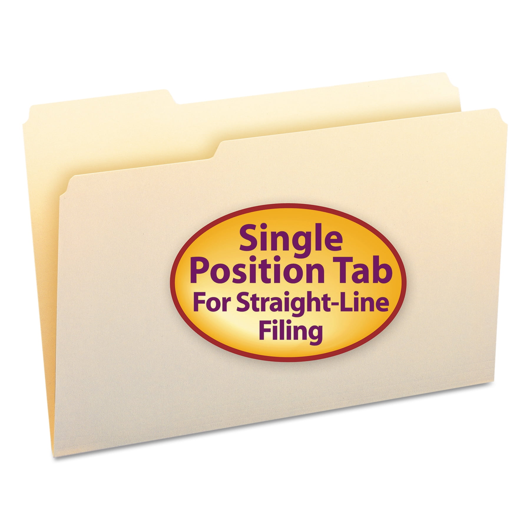 Smead, SMD15331, File Folders with Single-Ply Tab, 100 / Box, Manila