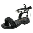 thumbnail image 2 of Toddler Girl Sandals and Girls Beach Shoes, Kids Open Toe Ankle Strap Dress Footwear for Wedding Party Princess Sandals, 2 of 9