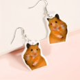 thumbnail image 4 of 1pair Cute Mouse Hamster Yeah Animal Dangle Earrings For Men, Party Birthday Gift, 4 of 5