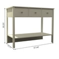 thumbnail image 2 of Bertolini Oasis 37 in. Rectangle Wood Console Table with 3 Drawers - 37" White, 2 of 4