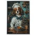 thumbnail image 2 of Funny Dog Kitchen Wall Art - Dining Room Wall Decor - English Toy Spaniel Cooking Food Canvas Prints for Farmhouse Kitchen Decor, Modern Restaurant Painting Artwork, 2 of 6