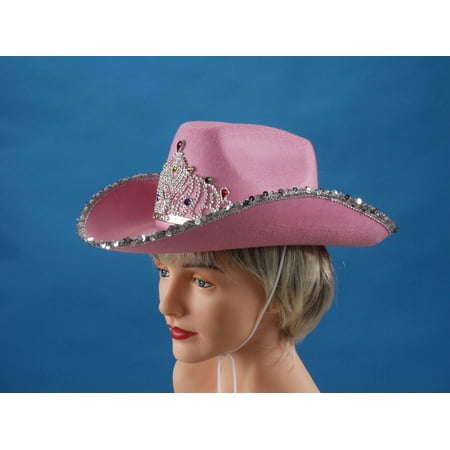 Loftus Rodeo Queen Sequins & Tiara Cowgirl Hat, Pink, One Size
