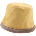 thumbnail image 4 of CoCopeaunts Reversible Bucket Hats Suede Fisherman Hat Double-Sided Wear Thickened Plush Brim Basin Hat Women Outdoor Keep Warm, 4 of 8