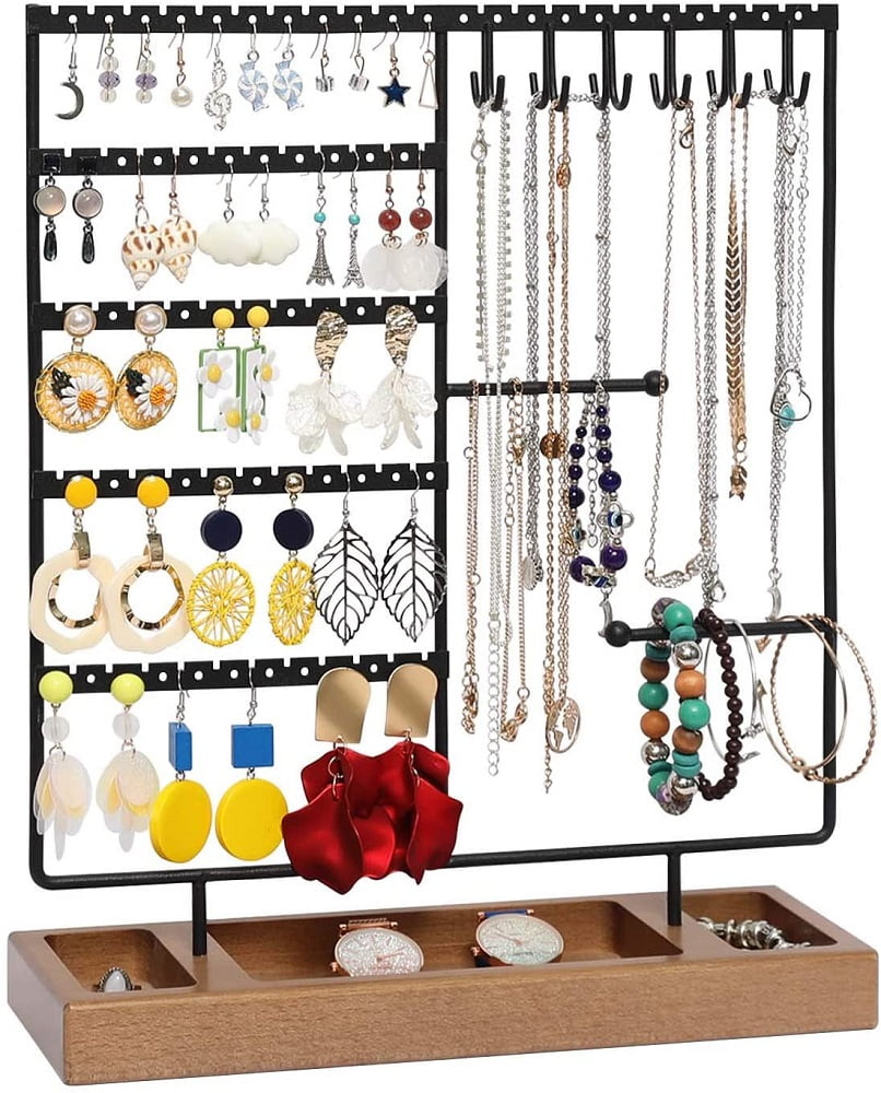 48 Holes Premium Earrings Studs Necklace Jewellery Display Stand Rack Holder 
