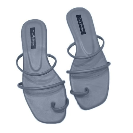 

Clearance! Ladies Shoes Women Pu Leather Shoes Flat Sole Ladies Casual Soft Foot Sandal Toe Beach