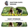 thumbnail image 4 of GZHJMY Car Windshield Sunshade Funny Baby Goats Farm Animals, Foldable Car Visor Front Window Sun Shade for SUV Car 51 x 27.5 inch Keep Vehicle Cool, 4 of 6