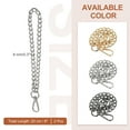 thumbnail image 2 of Uxcell Purse Chain Strap Iron Flat Chain Strap Alloy Handles Bag Strap Replacement Silver 8", 2 of 7