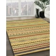 thumbnail image 3 of Ahgly Company Machine Washable Indoor Square Abstract Gen Brown Yellow Area Rugs, 8' Square, 3 of 7