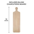 thumbnail image 4 of On the Surface Long Wood Board, Customizable Brown Wooden Board with Handle, 4 of 5