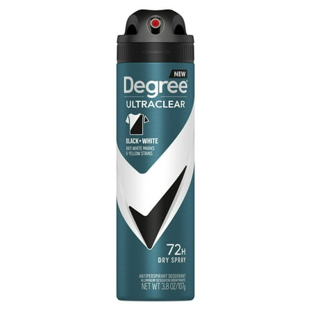 Degree Men UltraClear Black & White Fresh Deodorant  Dry Spray, 3.8 oz