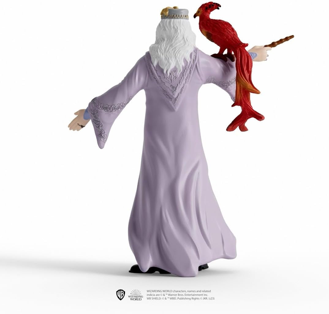 Schleich Harry Potter - 2PC Albus Dumbledore & Fawkes the Phoenix Figurine Toy Set - Wizarding World Collectible Figures for Kids and Adults Ages 6+ | 42637
